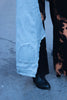 Thoughts reworked unique patchwork jeans
