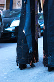 Thoughts reworked unique patchwork jeans