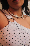 Super cute deadstock one shoulder polka dot top (S/L)