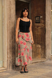 Stunning italian vintage maxi animal print skirt (M)