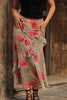 Stunning italian vintage maxi animal print skirt (M)