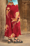 Vintage floral 90s midi skirt (L/XL)