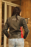 Vintage woman’s genuine leather motorcycle jacket (M)