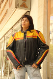 Vintage Men’s genuine leather motorcycle jacket (L)