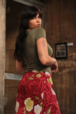 Vintage floral skirt (S)