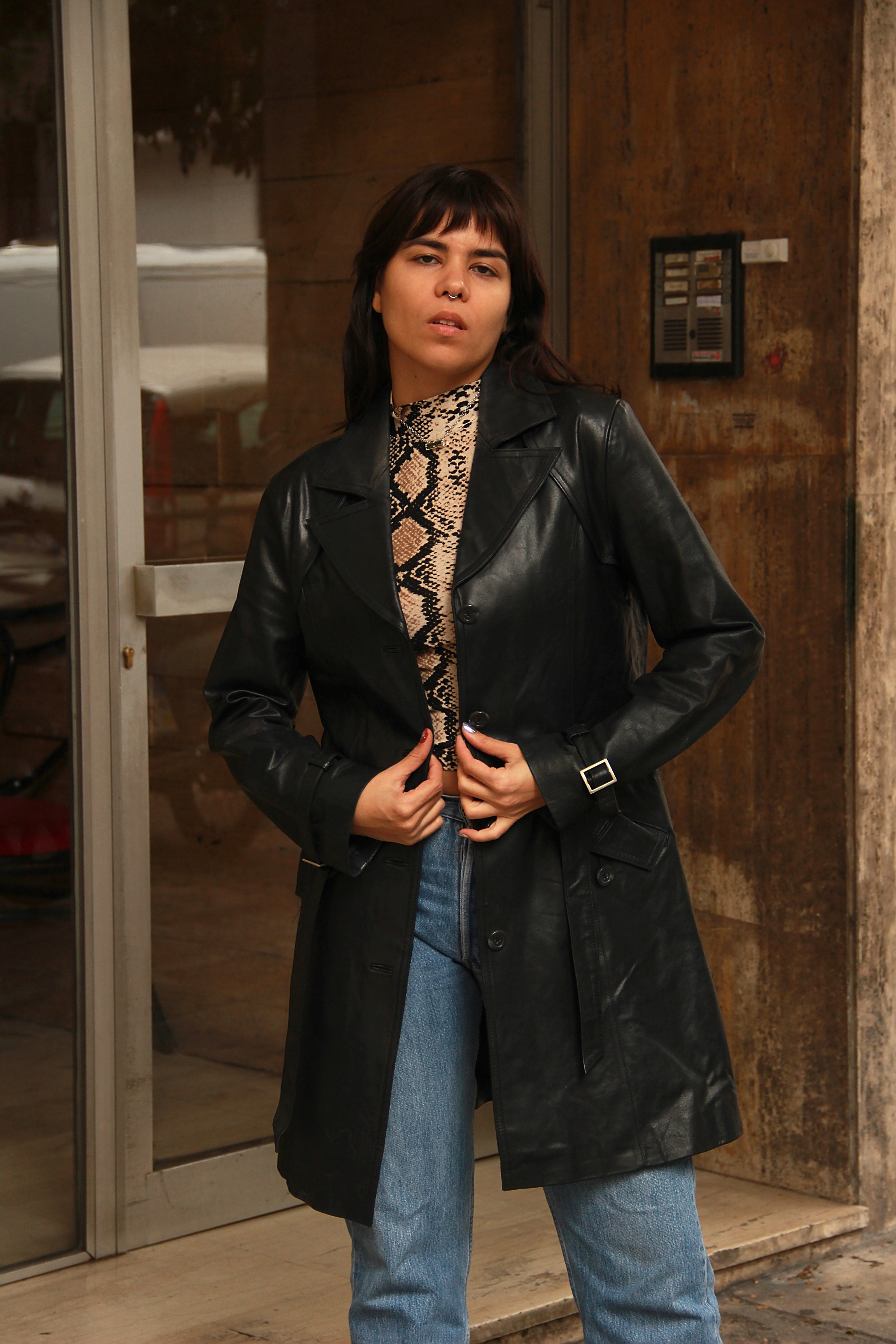 Vintage classic genuine leather jacket (M/L)