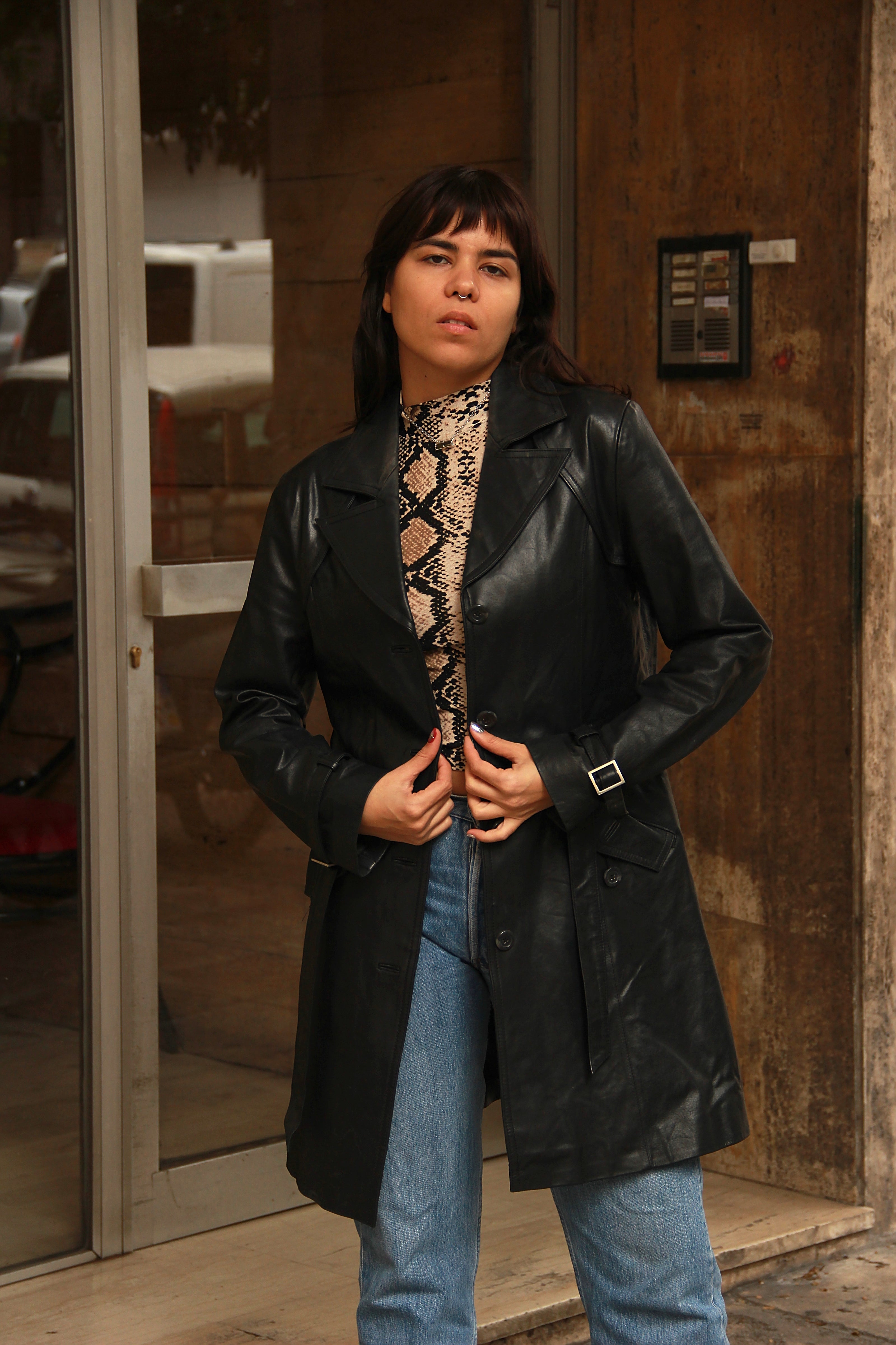 Vintage classic genuine leather jacket (M/L)