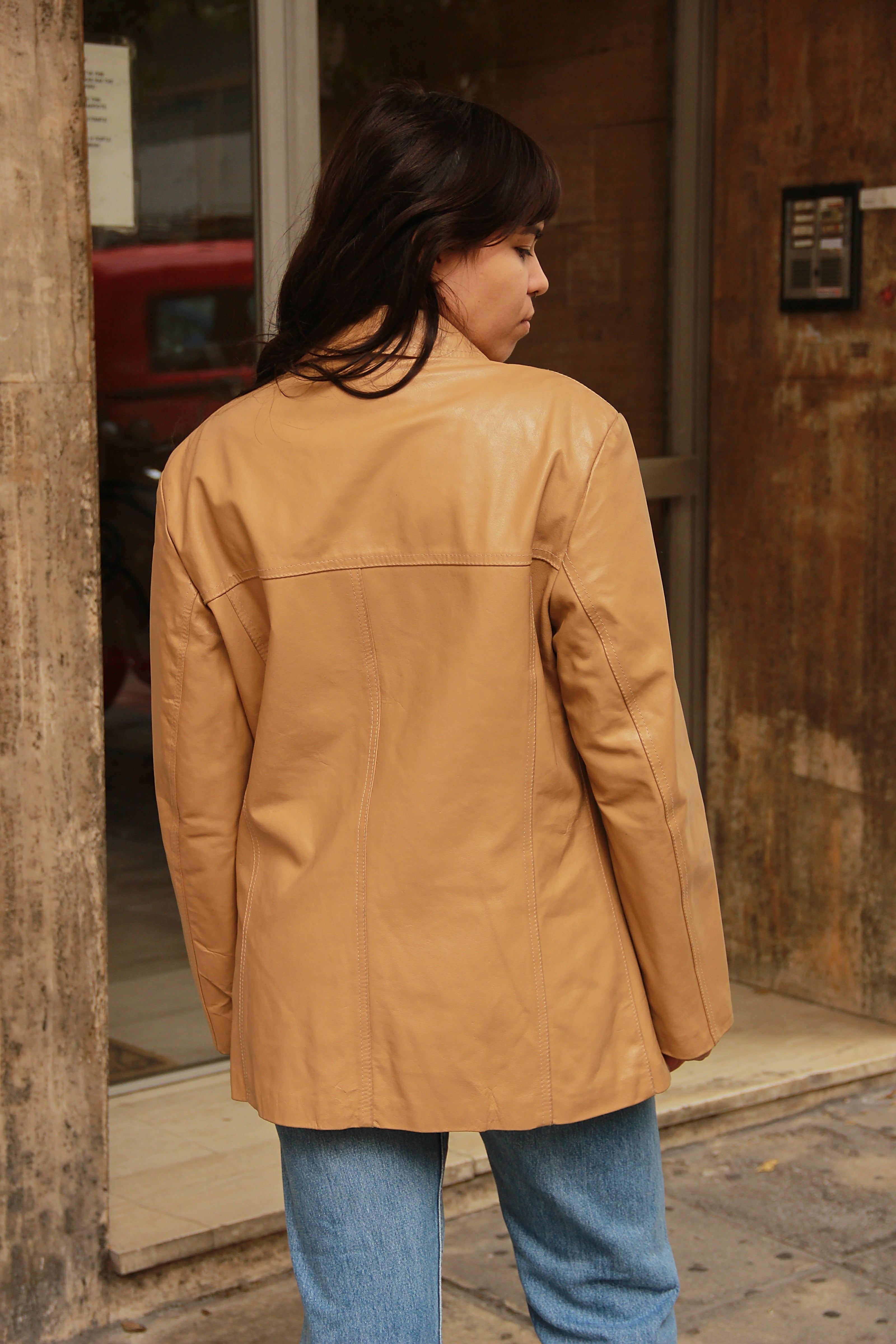 Vintage genuine leather jacket (L)