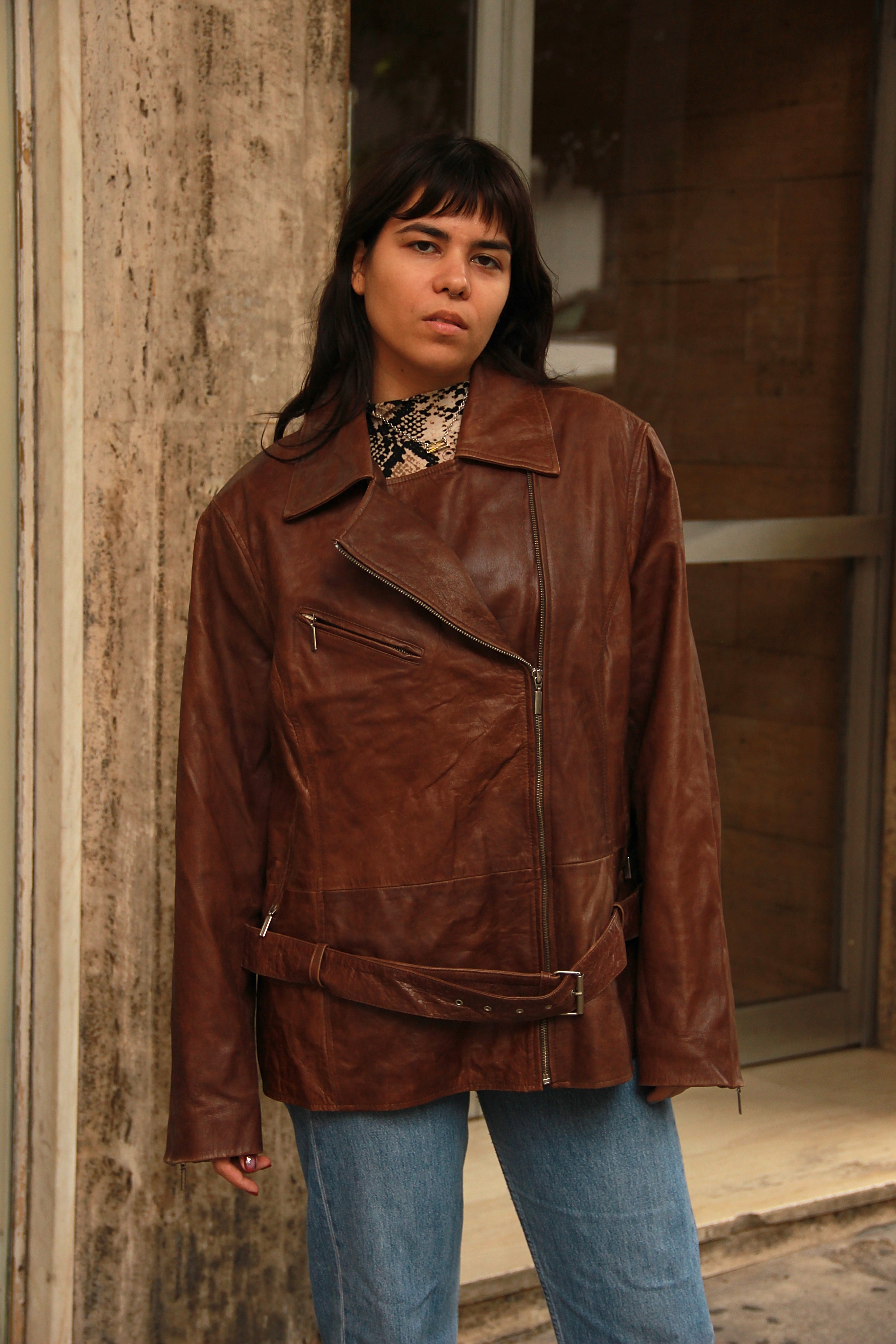 Men’s genuine leather jacket (L)
