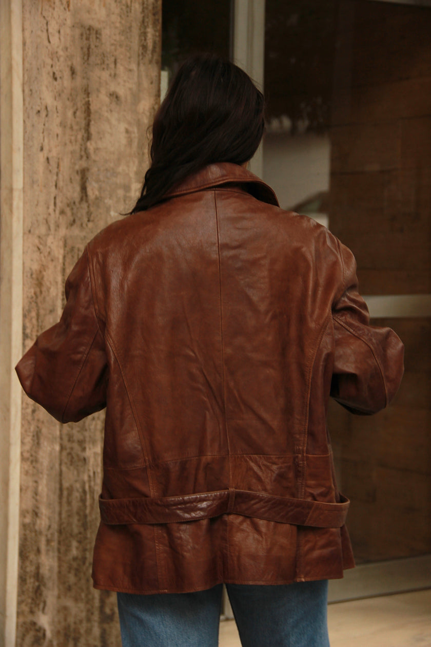Men’s genuine leather jacket (L)