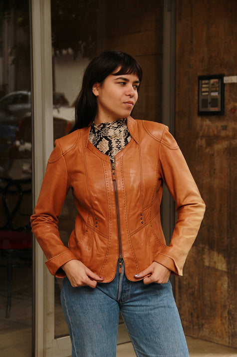 Vintage genuine leather jacket (L)