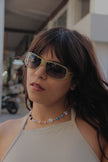 Handmade mllefiori glass bead necklace