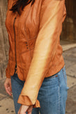Vintage genuine leather jacket (L)