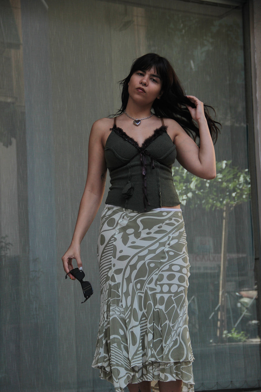 Vintage 90s style midi skirt (S/M)