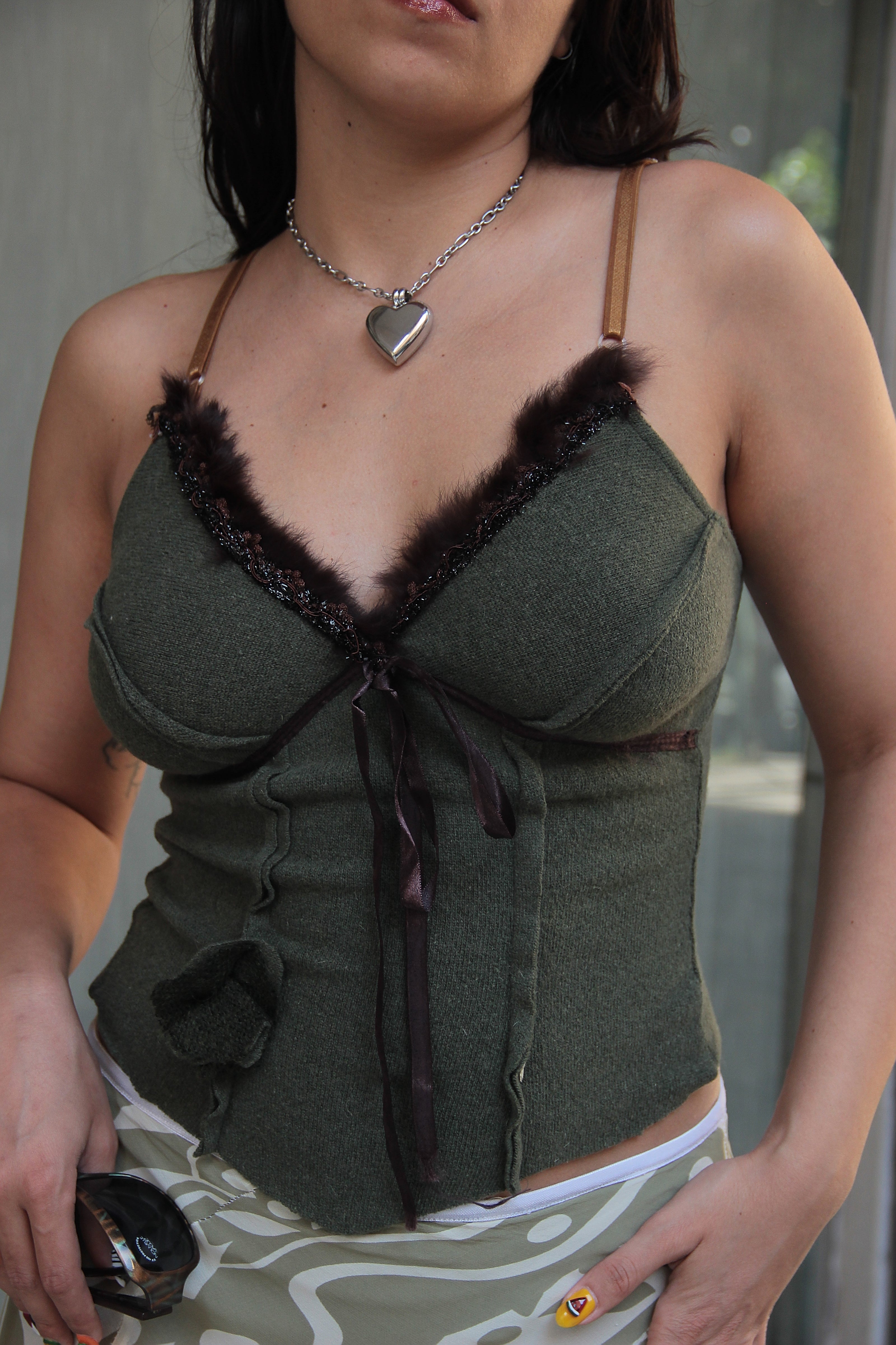 Vintage mohair wool fairt top (S/M)