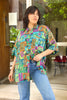 Vintage men's silk funky patterned shirt (L)