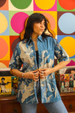 Vintage Men's funky patterned shirt (M/L)