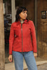 Vintage red genuine leather jacket (S/M)