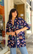 Vintage Men's Funky patterned shirt (L)