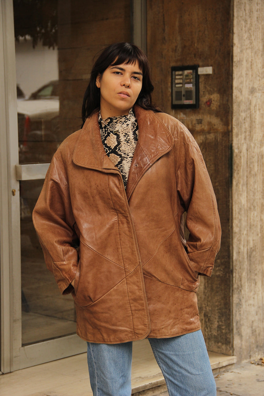 Vintage genuine leather jacket (L)