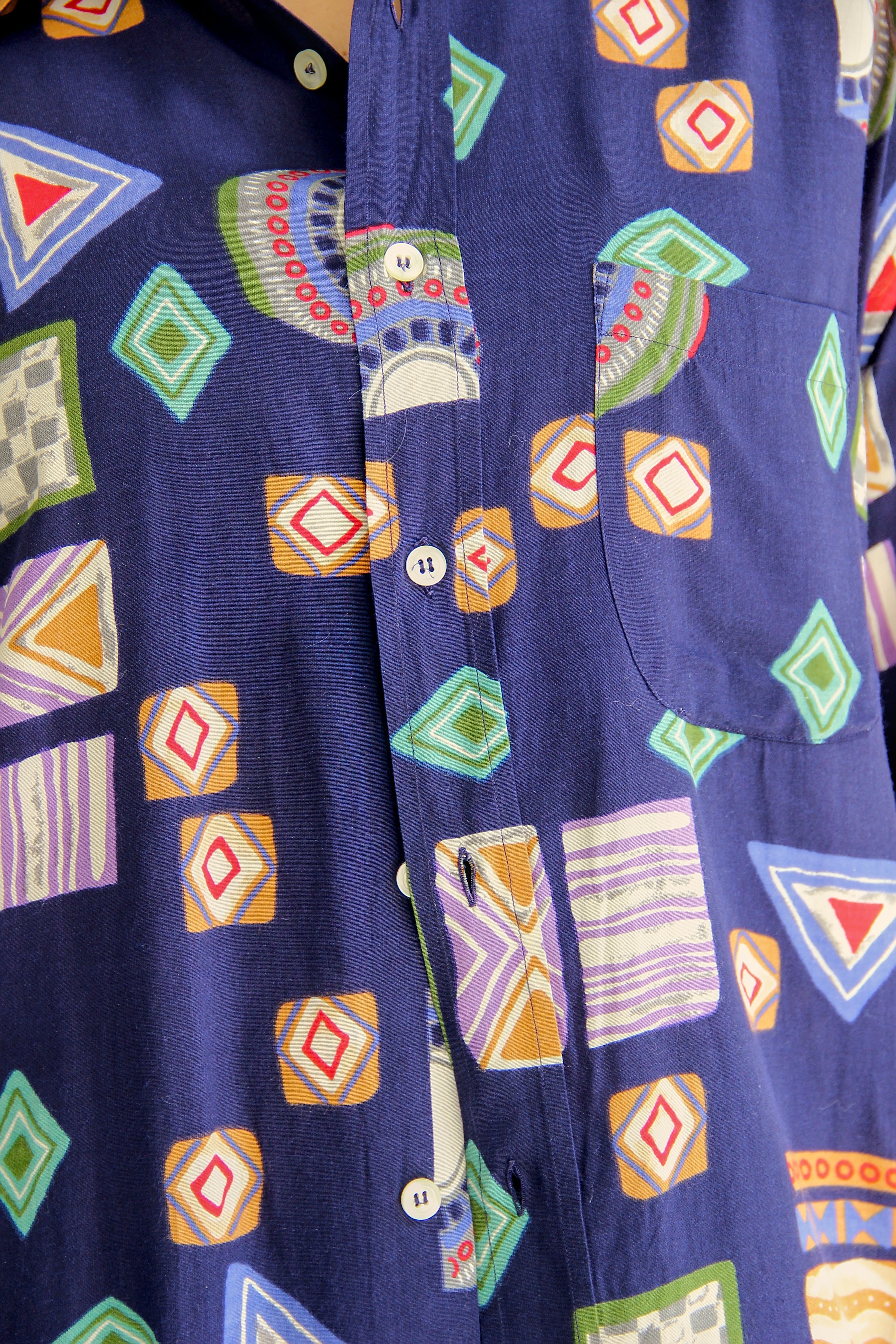 Vintage Men's Funky patterned shirt (L)