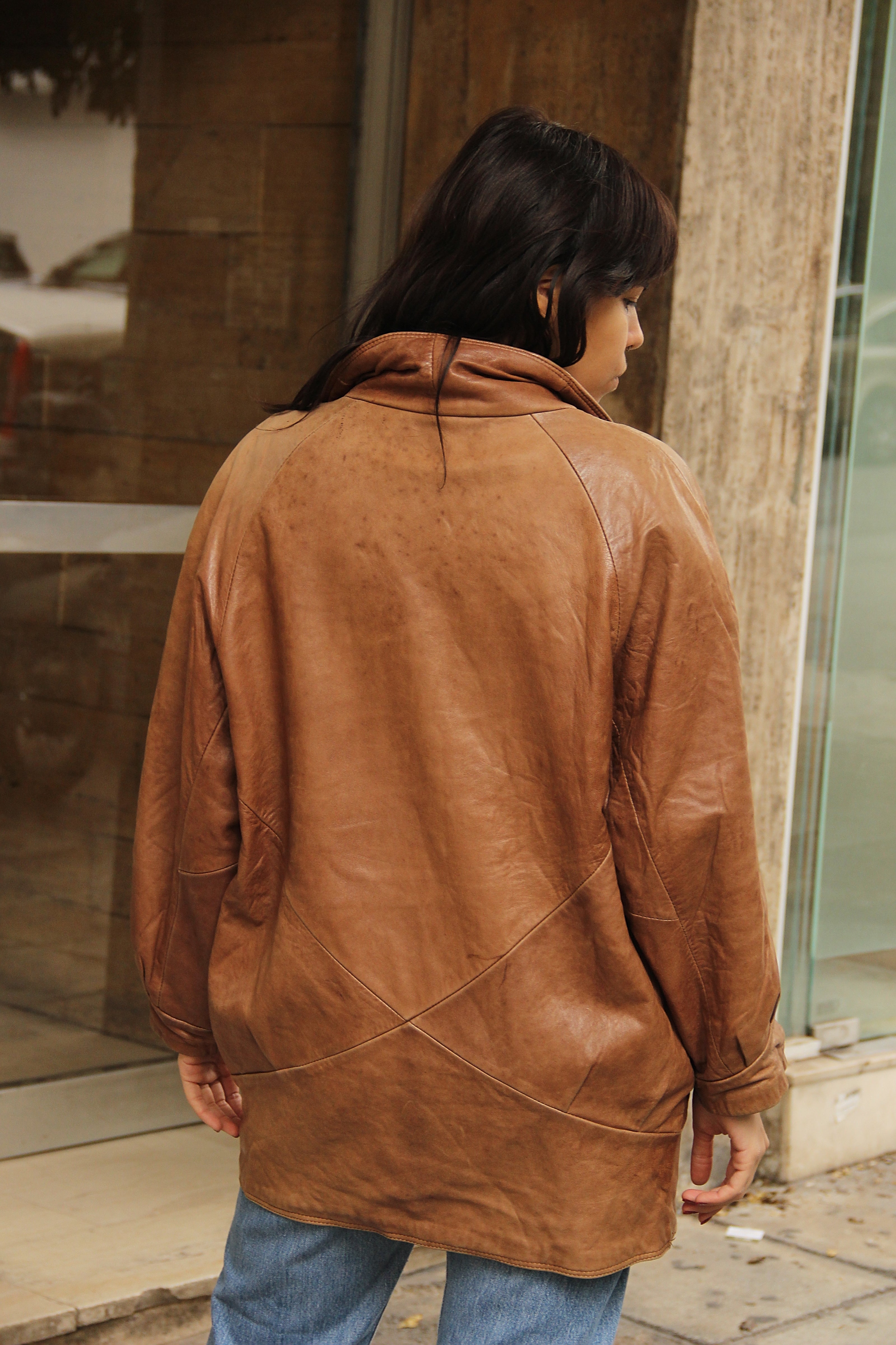 Vintage genuine leather jacket (L)