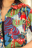 Vintage Men's funky patterned shirt (M)