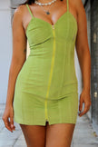 Stunning genuine leather mini dress (S)