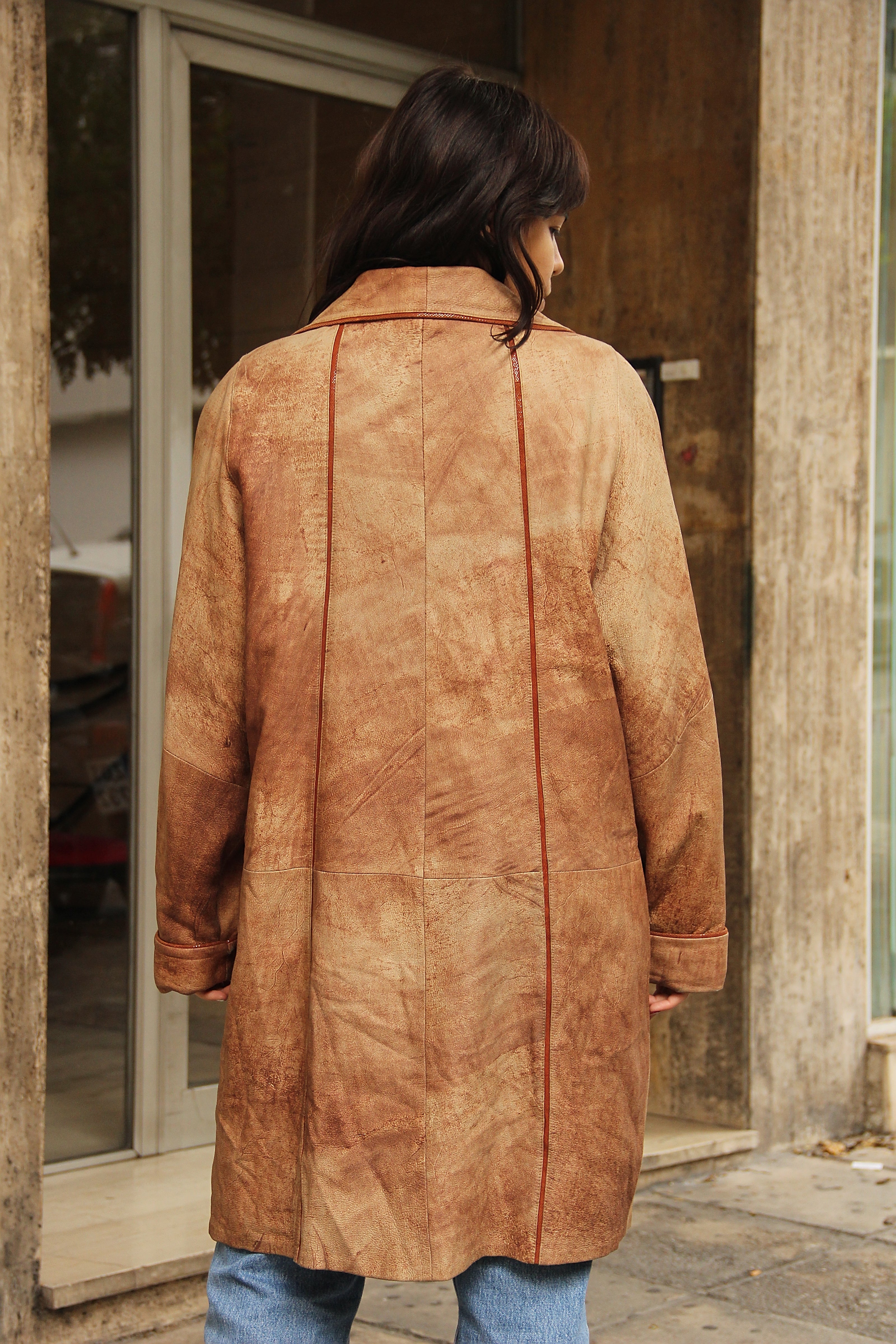 Vintage genuine leather jacket (L/XL)