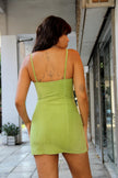 Stunning genuine leather mini dress (S)