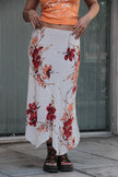Vintage silk & viscose midi skirt (M)