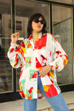 Vintage Men's funky patterned shirt (L)