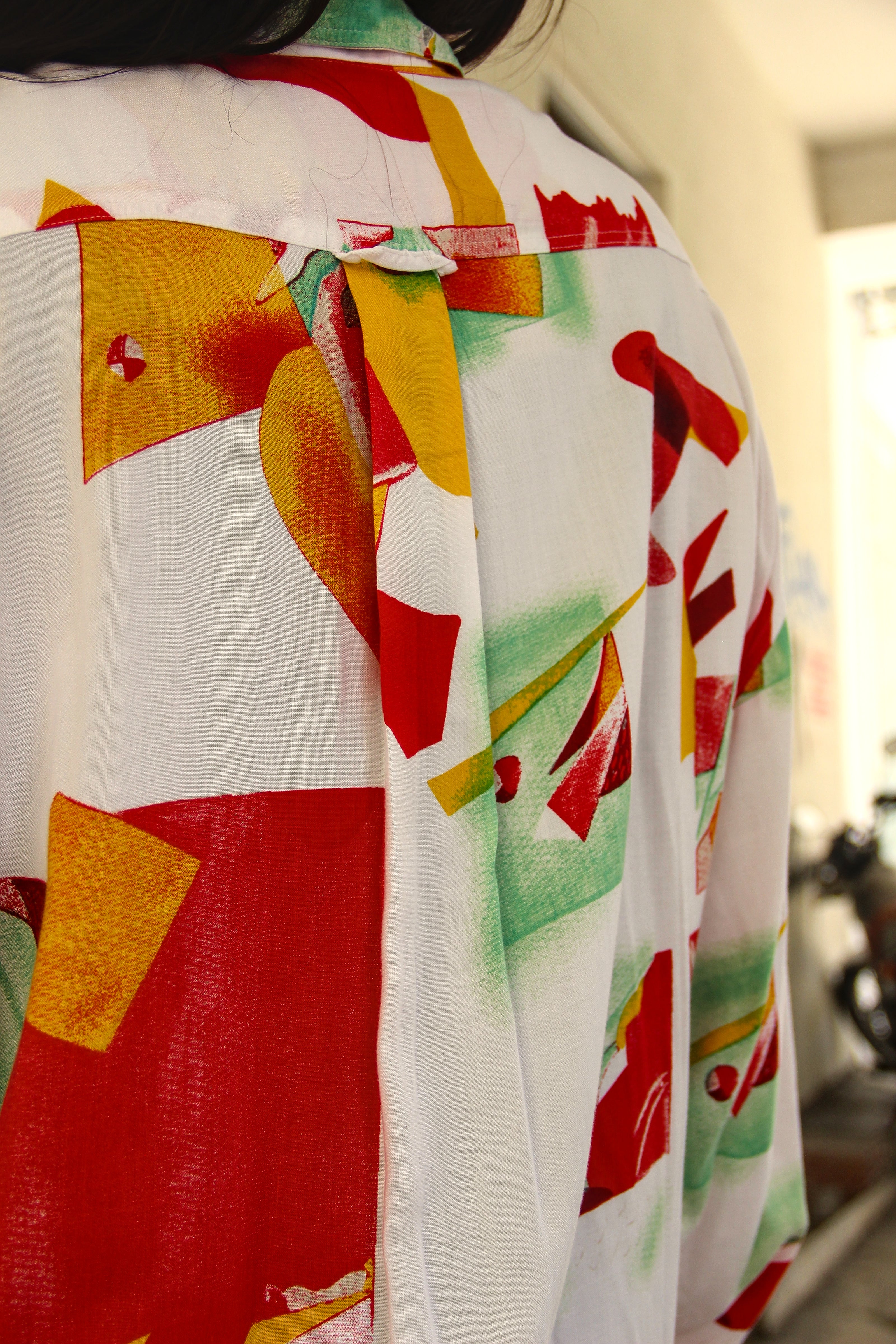 Vintage Men's funky patterned shirt (L)