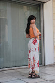 Vintage silk & viscose midi skirt (M)