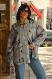 Vintage Men's funky patterned shirt (L/XL)
