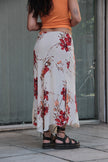 Vintage silk & viscose midi skirt (M)