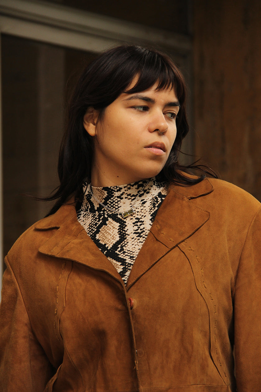 Vintage genuine suede jacket (L)