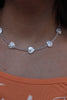 Handmade beaded heart necklace