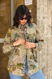 Vintage Men's funky patterned shirt (M)