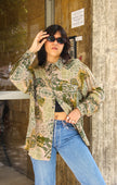 Vintage Men's funky patterned shirt (M)