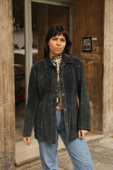 Vintage genuine suede jacket (L)