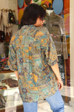 Vintage Men's Silk Funky patterned shirt (M)