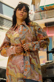 Vintage Men's Funky patterned shirt (L)