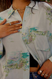 Vintage Men's Funky patterned shirt (M)