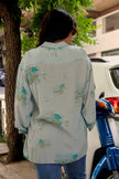 Vintage Men's Funky patterned shirt (M)