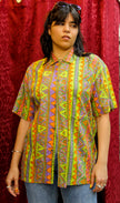 Vintage Men's Funky patterned shirt (M)