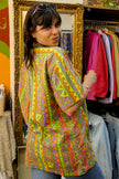 Vintage Men's Funky patterned shirt (M)