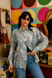 Vintage Men's funky patterned shirt (M)
