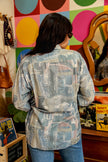 Vintage Men's funky patterned shirt (M)