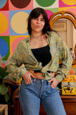 Vintage Men's funky patterned shirt (S/M)